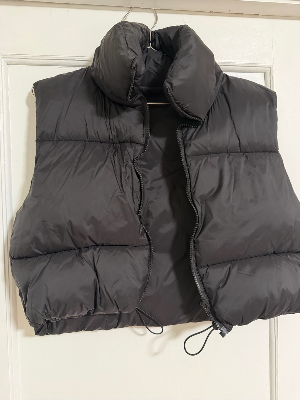 Black Puffer Vest Jacket - Women